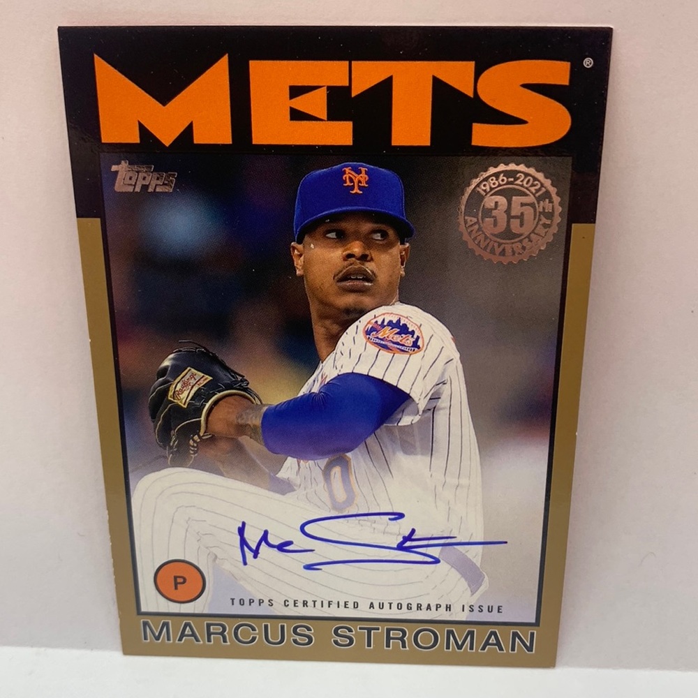 2021 Topps Marcus Stroman Mets Auto 09/50 Gold #86A-MST (MISC8) - Picture 1 of 3